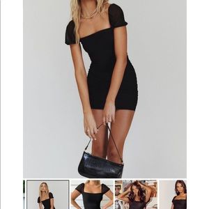 Princess Polly Recycled Fibers Charvi Black Mini Dress